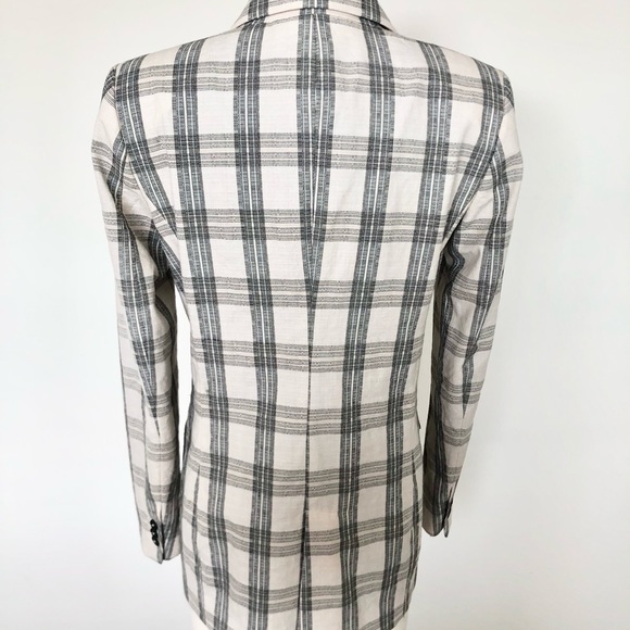 NWT Zara Oversized Checkered Plaid Blazer - Picture 4 of 12